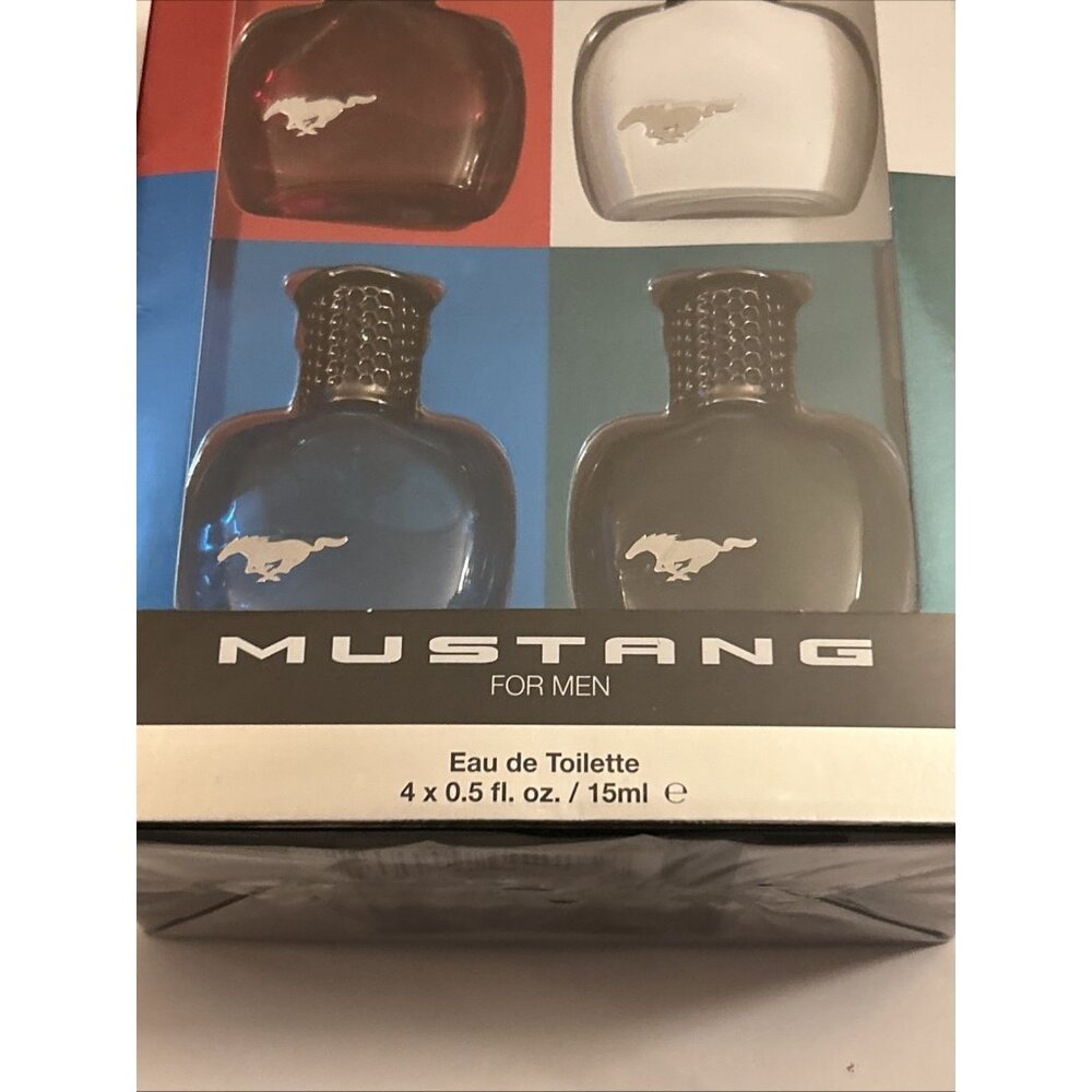 Fragrance Men's Ford MUSTANG Eau De Toilette 4 Pieces Gift Set 4x 0.5oz - Picture 7 of 11
